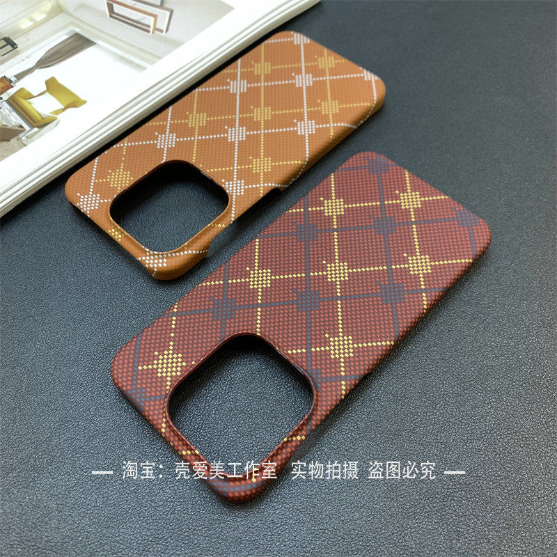 碳纤纹理彩绘适用于OPPOfindx9手机壳烫金格纹x9pro半包边findx8ultra轻奢x8s+防滑小众findx7抗指纹时尚夜光