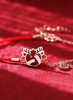 一路有你鹿手链女故宫财鹿通吉庆