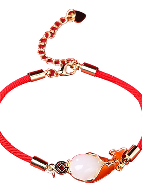 锦鲤宝吉懿项链女夏玉鱼