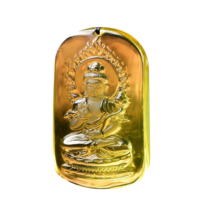 黄水晶属马人的守护神大势至菩萨本命佛转运珠吊坠男女 饰品