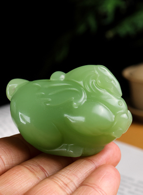 碧玉生肖飞马手把件天然玉石原石玉器籽料原石手玩件爆款简约