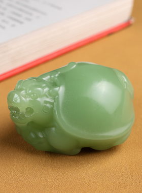 新疆和田玉青白玉生肖龙龟手把件天然玉石原石手玩件龙龟吉祥手饰