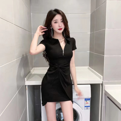 辣妹遮肉别致修身包臀短裙子