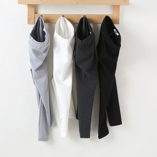 宝宝弹力裤 女孩纯棉小脚裤 春秋加绒外穿黑白色洋气长裤 女童打底裤