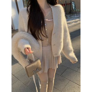 萌萌Ja 艾尔伦暗岛 韩系百搭a字半身裙高腰百褶裙显瘦短裙女