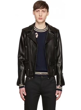 SLP风格L01暗黑风陈伟霆同款机车皮衣男女夹克真皮外套情侣