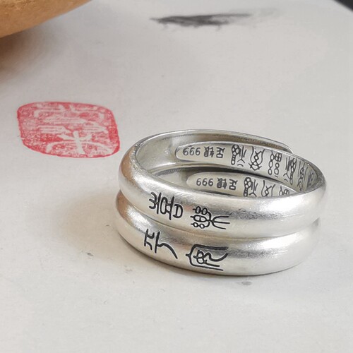北桑女足银警世格言活口戒指自省