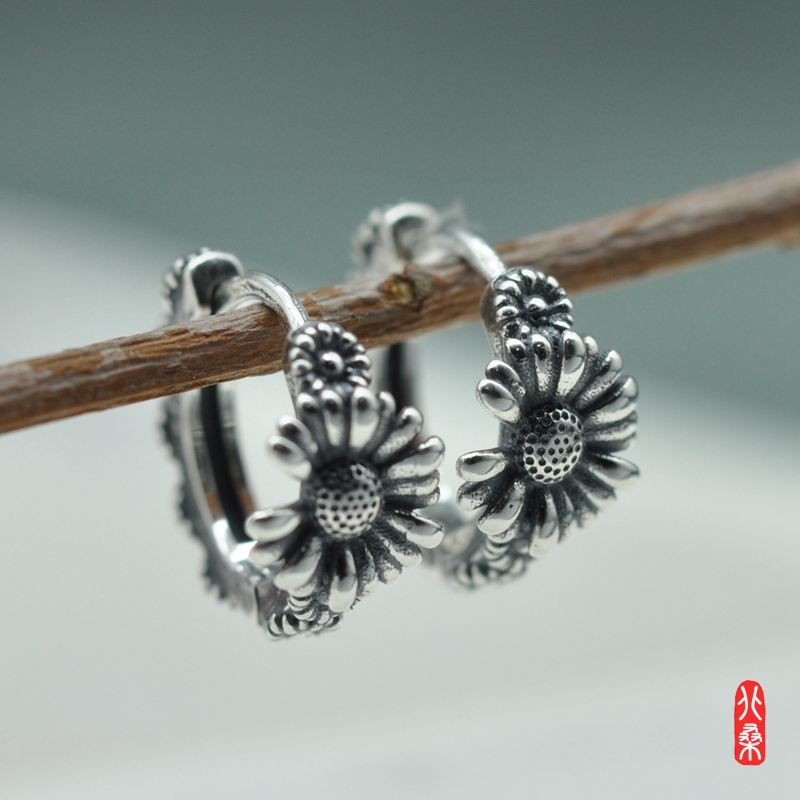 子墨家原创设计925简约文艺耳扣