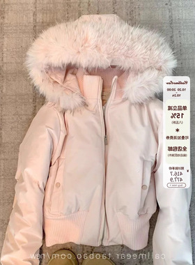 CallmeEar//【短款毛领羽绒服】新国标90白鸭绒白鸭绒外套女冬季