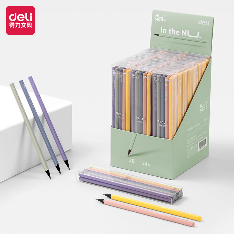 得力NS724-2B铅笔高端时尚学生考试书写儿童画画素描HB练字铅笔,文具电教/文化用品/商务用品,铅笔/自动铅笔,淘宝优惠券,粉丝福利购,淘宝优惠卷