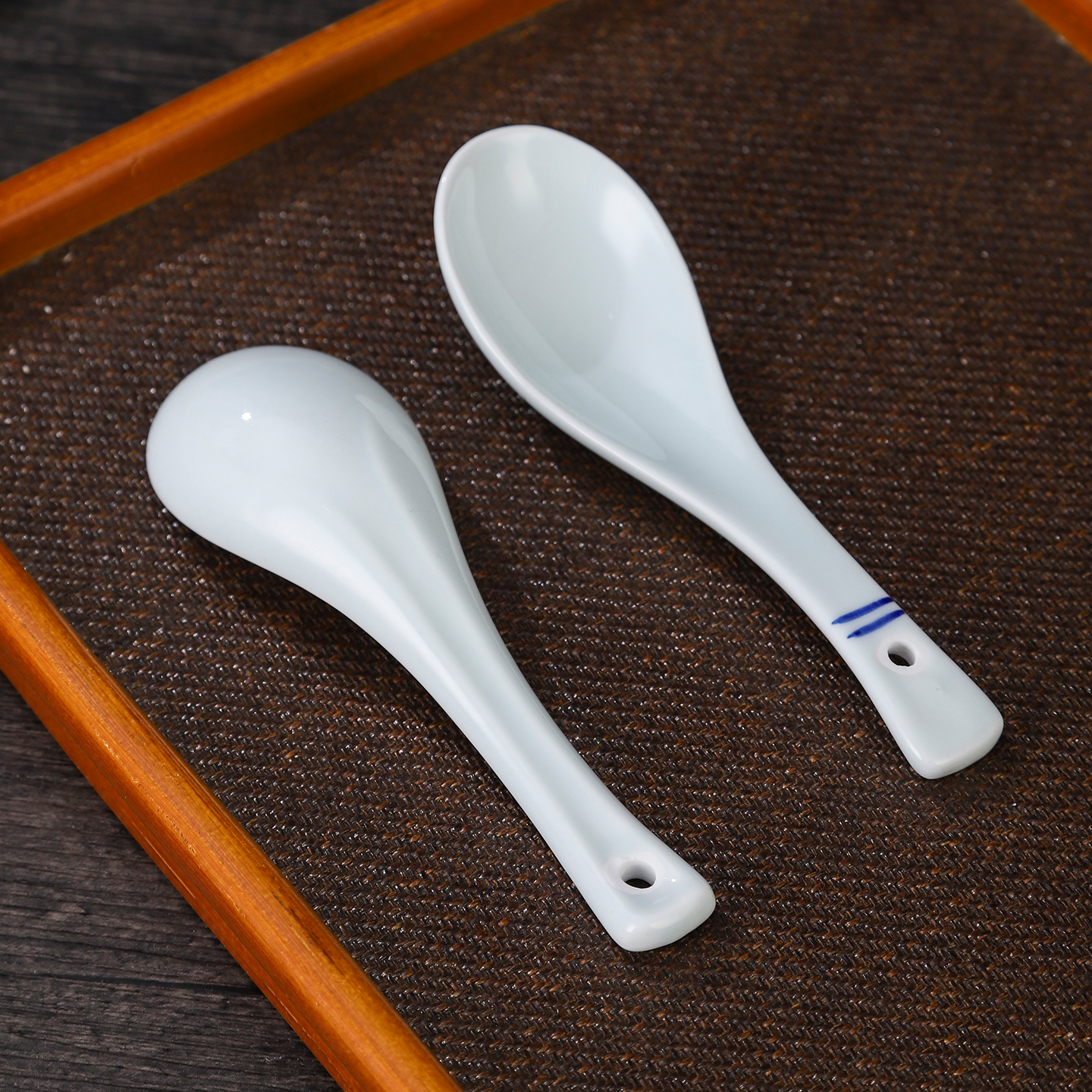 景德镇陶瓷勺子家用吃饭小汤勺酒店喝汤饭勺调羹汤匙甜品小勺子