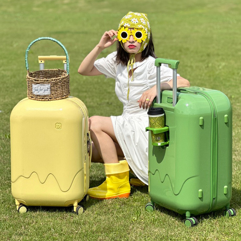 时光记明星同款雪糕密码旅行箱子万向轮女密码行李箱20寸登机箱24