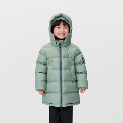 保姆鹅 【风墙】儿童羽绒服宝宝中长款护脸防风保暖童装厚款冬装 — 2