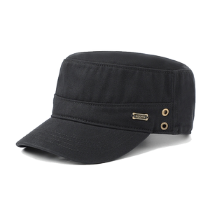 中年帽子男款帽子老头平顶帽短檐吸汗休闲户外春秋老人鸭舌帽男士