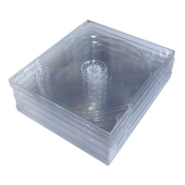 包邮 明单加厚透明DVD CD盒可插封面页单片光盘盒 方形光盘收纳盒 25个装