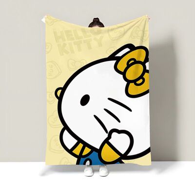 HelloKitty可爱法兰绒毛毯柔软卡通盖毯办公室午休毯披肩空调毯子