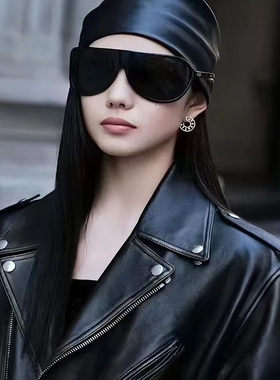 刘浩存同款大框墨镜女时髦辣妹风护目太阳眼镜女款潮骑行镜方圆脸