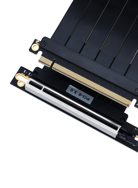 pci-e3.0 16x显卡延长线90度竖放L型台式显卡转接线PCIE软排线16X