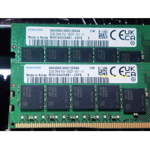 原厂三星32G2933纯ECC内存