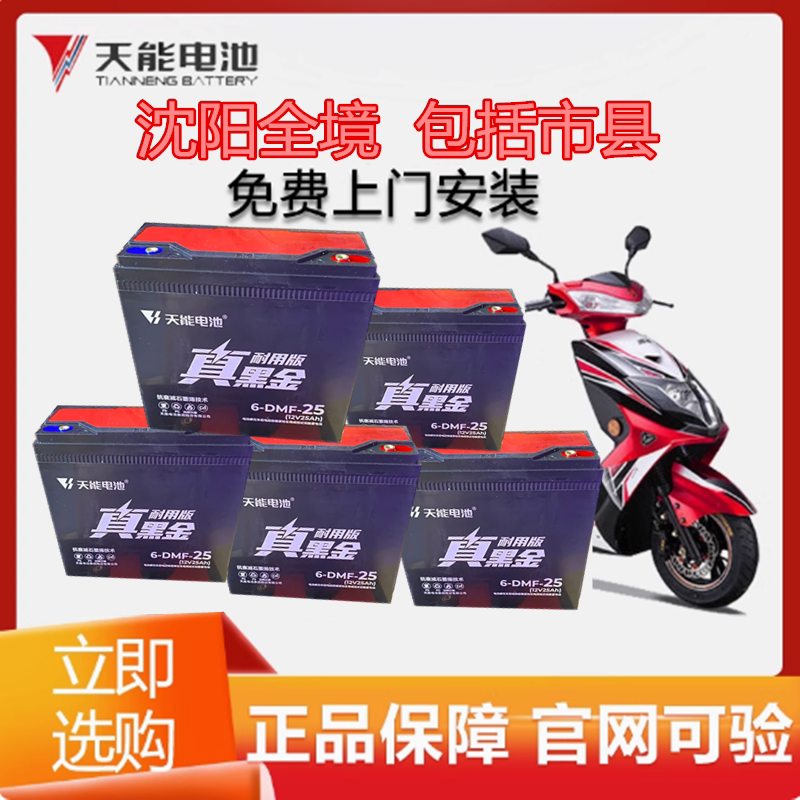 天能真黑金二轮三轮车电瓶车电池图片
