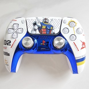 改装升级PS5游戏机手柄霍尔电磁摇杆TMR摇杆PS5原装手柄 蓝高达