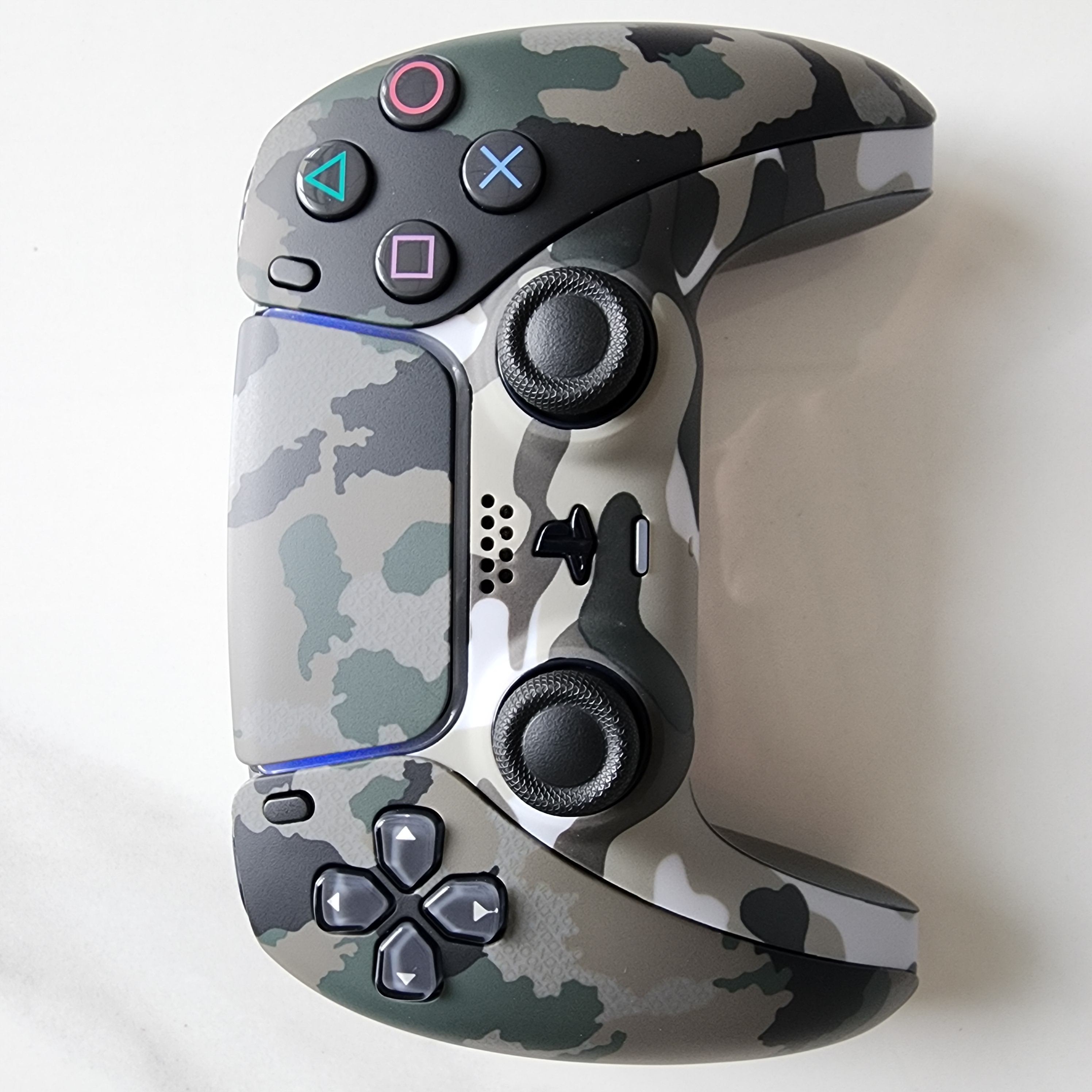 改装升级PS5游戏机手柄霍尔电磁摇杆TMR摇杆PS5原装手柄 迷彩铁灰