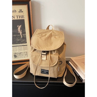 官方品牌日韩休闲包包女2026春季新款学生上课大容量书包简约百搭