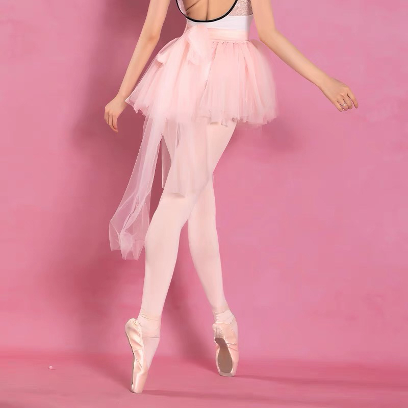 芭蕾舞半身裙舞蹈纱裙芭蕾tutu裙一片式手工系带纱裙蓬蓬裙练功裙