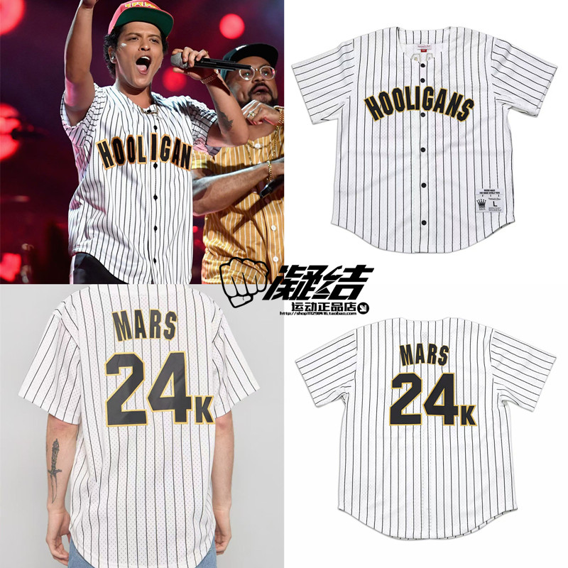 MN火星哥24K魔术世界巡回棒球服