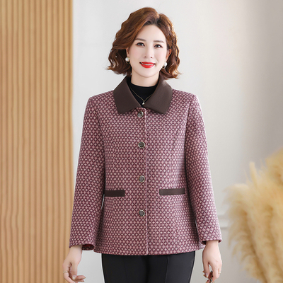 女士新款春秋格子外套宽松版