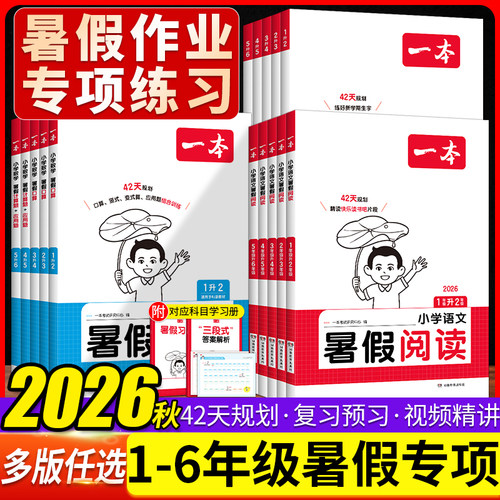 2026新一本暑假练字帖1-6年级