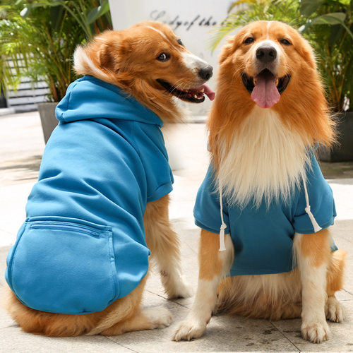 金毛边牧拉布拉多哈士奇泰迪狗狗衣服大狗拉链口袋宠物衣服秋冬装