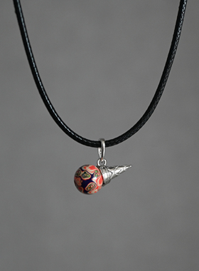 新中式螺钿漆珠S925银项链