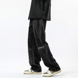 现货~秋季字母印花宽松直筒水洗牛仔裤男潮牌9807-P60_控78，男装牛仔裤，星座1102-1