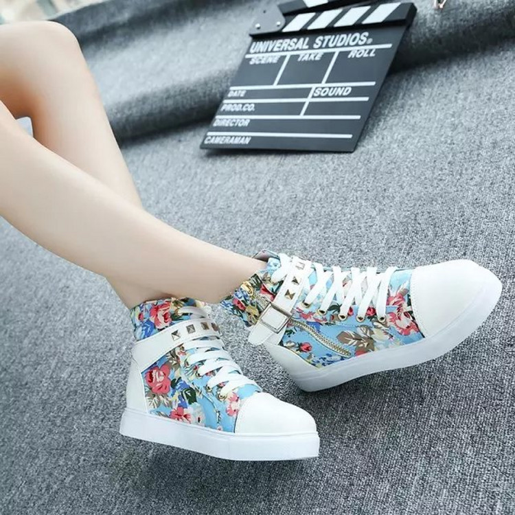 2015 summer and autumn high-top canvas shoes women flat shoes Korean student heavy-bottomed platform shoes casual shoes shoes tide