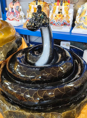 大黑蟒蛇灵蛇灵蟒常大太爷太奶真身马家堂口供奉树脂88cm摆件威武