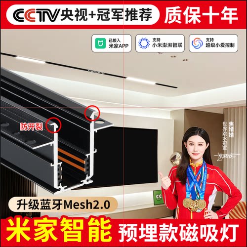 智能磁吸轨道灯新款客厅无主灯