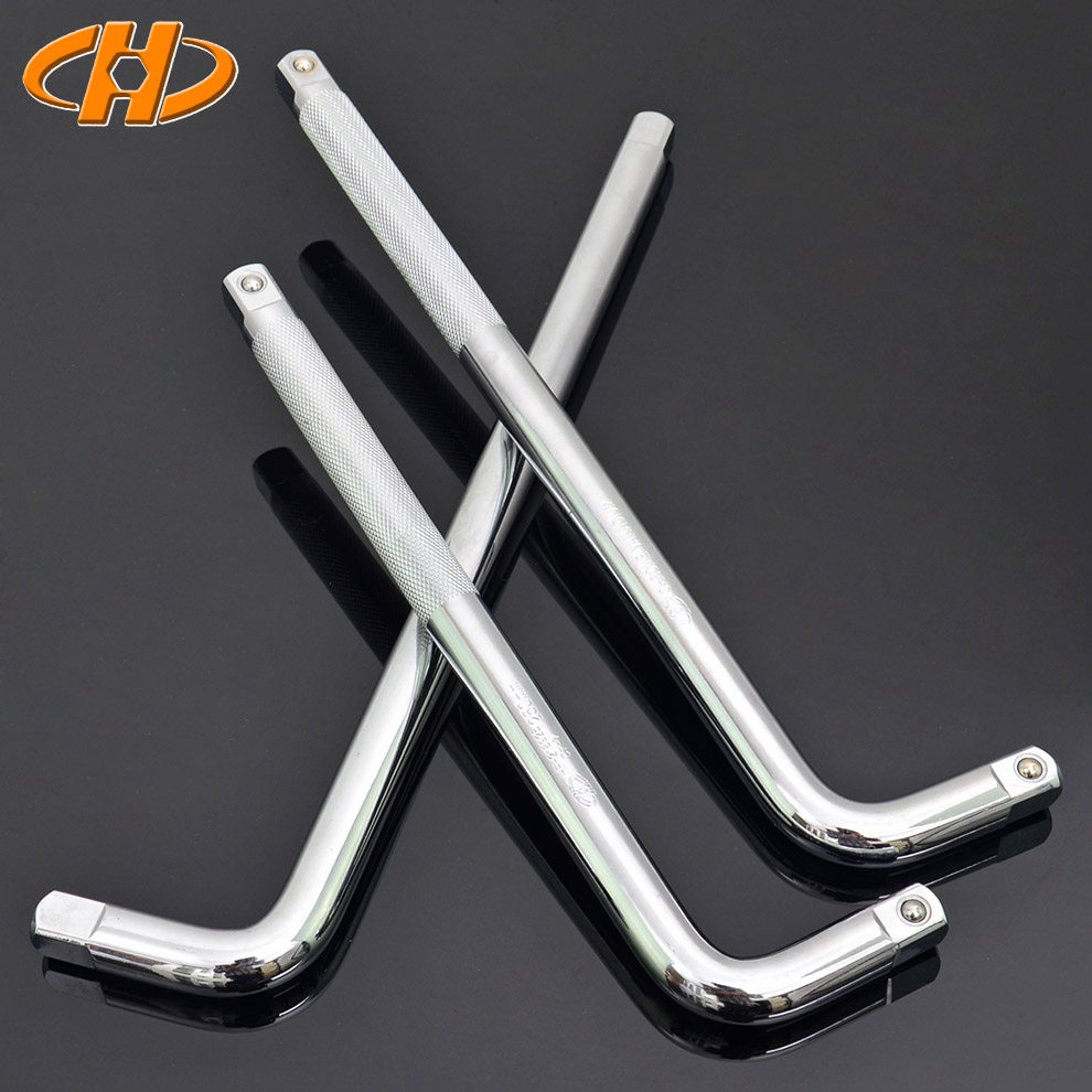 华丰巨箭1/2 L型加长弯杆扳杆套筒加力 铬钒钢套筒扳手接杆延长杆