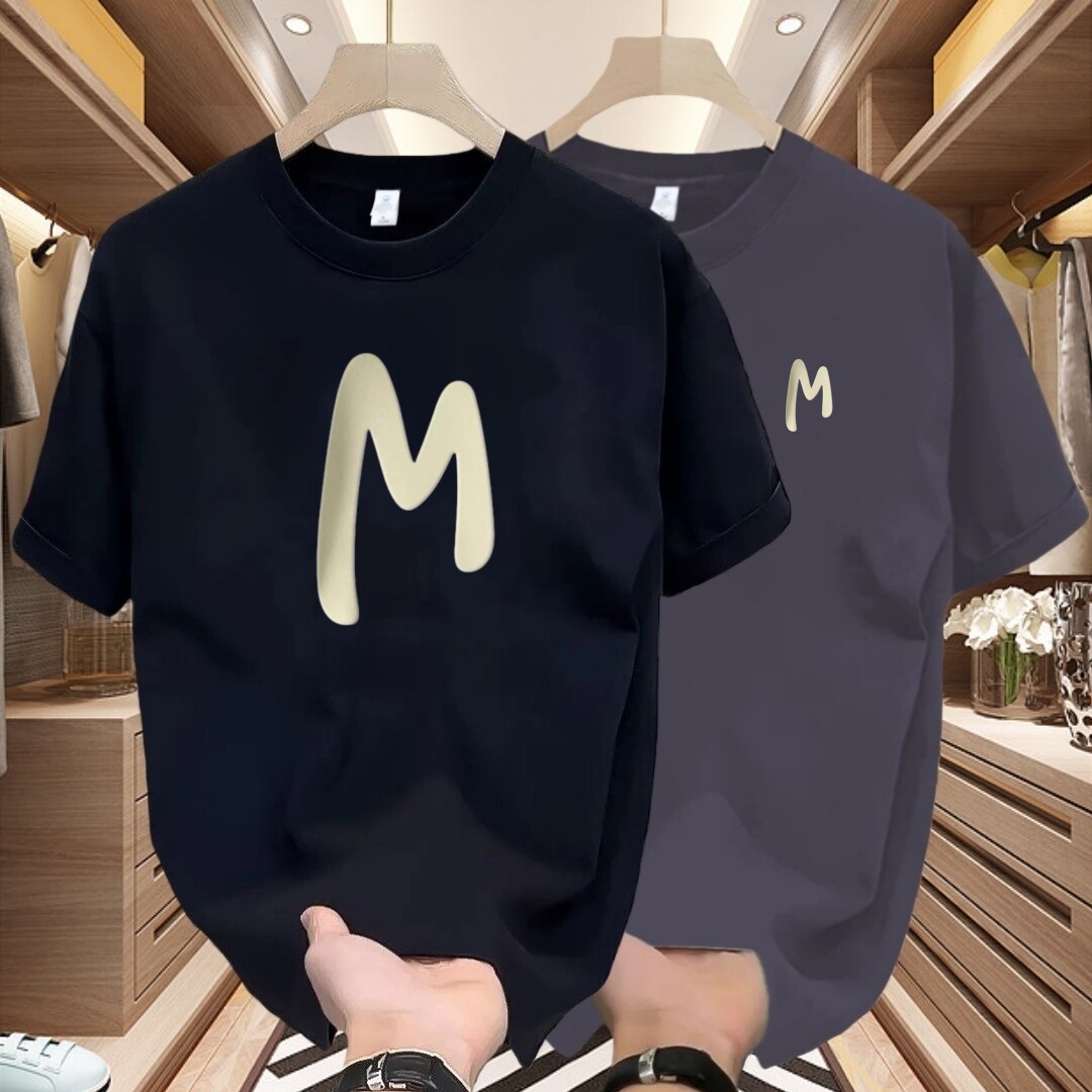 【奥莱专区】夏季100%重磅纯棉T恤男短袖新款休闲圆领打底衫上衣