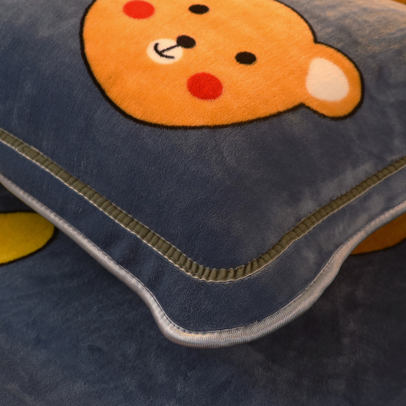 法兰绒枕套包邮一对厚法莱绒加绒