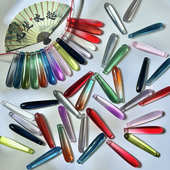 20颗6x35mm古风琉璃长水滴吊坠手工diy流苏饰品发簪耳饰配件材料