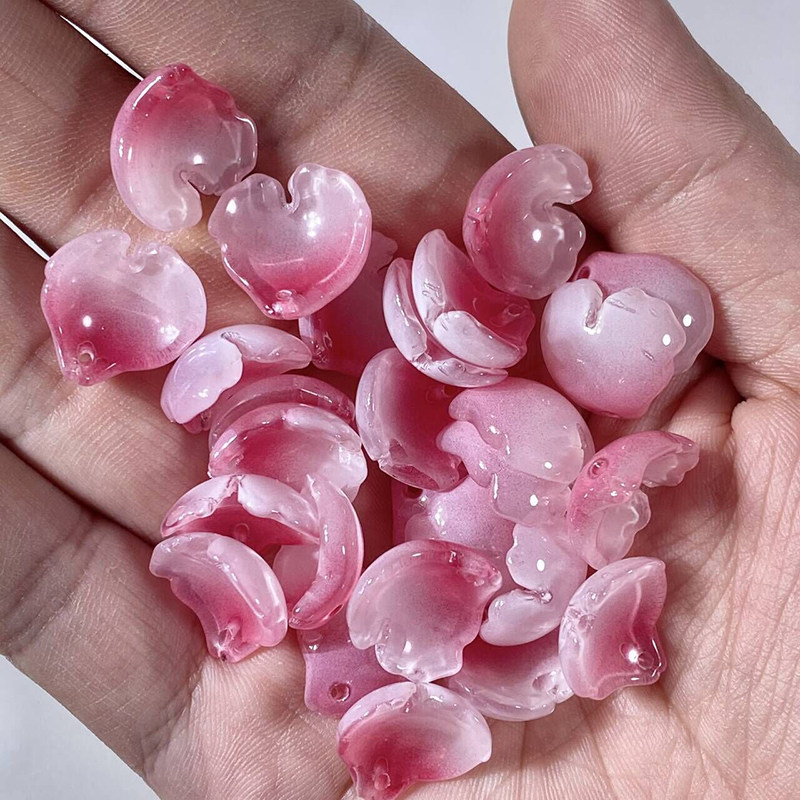 琉璃立体芍药花古风发簪材料图片