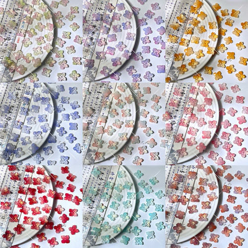 12mm绣球花琉璃花瓣树叶子