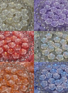 50颗装14mm琉璃喇叭花中孔花托花帽手工diy手串项链古风发簪材料