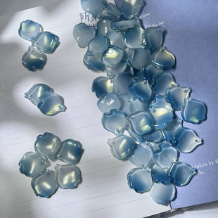 50颗18mm琉璃星辰花立体玫瑰花花瓣diy手工制作古风头饰发簪材料