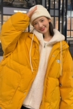 EY105冬季新款港风女ins加厚假两件羊羔毛衣服外套宽松P148，女装棉衣/棉服，电商C306-1