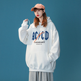 EY43秋季新款韩版港风宽松男女中性字母印花连帽套头卫衣外套P48，男装卫衣，电商C306-1