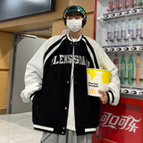EQ83镂空绣花玉米粒拼色外套男秋装夹克2024新款棒球服学院风P93，男装夹克，电商C306-1