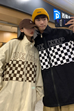 EQ93情侣装秋装棋盘格夹克外套男2024新款学院风潮流INSP108，男装夹克，电商C306-1