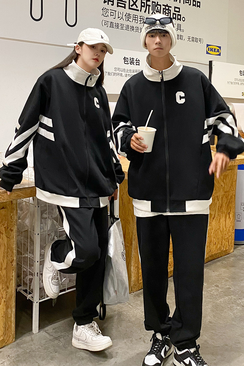 EQ131学生班服套装男女学院风情侣装春装2024新款裤子P55衣P68,童装休闲套装,电商C306-1
